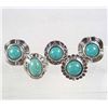 Image 1 : 508 - LOT OF 5 TIBETAN SILVER TURQUOISE COLORED STONE RINGS