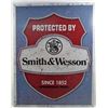 Image 1 : 1544 - SMITH & WESSON METAL SIGN - APPROX. 12.5" X 16"