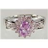 Image 1 : 909 - WHITE GOLD PLATED TANZANITE & WHITE TOPAZ RING