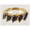 Image 1 : 1522 - 14K GOLD OVER STERLING SILVER BLUE SAPPHIRE RING