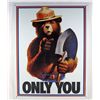 Image 1 : 739 - SMOKEY THE BEAR METAL SIGN - 12.5" X 16"
