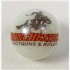 Image 1 : 1451 - WINCHESTER SHOTGUNS & RIFLES RIDER GLASS ADVERTISING MARBLE