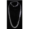 Image 1 : 1156 - SILVER NECKLACE & BRACELET SET - 12MM - MARKED 925