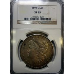 1892-S MORGAN DOLLAR NGC XF-AU45 NICE!