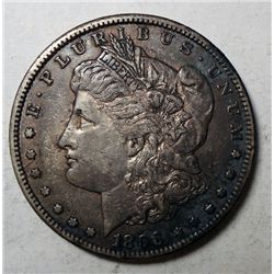 1896-S MORGAN DOLLAR ORIGINAL BORDERLINE AU, VERY NICE ATTRACTIVE COIN!