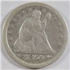 1854   Seated quarter  F/VF est $35-$45