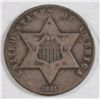 Image 1 : 1861  3 cent silver another Civil War item  VF Est $60-$65