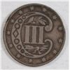 Image 2 : 1861  3 cent silver another Civil War item  VF Est $60-$65
