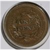 Image 2 : 1853 BRAIDED HAIR LARGE CENT PIECE XF 40