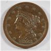 Image 1 : 1853  half penny  nice color and strike  XF scratches obv