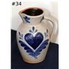 Image 1 : Rowe pottery Pitcher with Hand Painted Heart