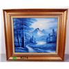 Image 1 : "Winter Stream" by Cottings: Oil Signed
