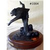 Image 2 : "In Pursuit" Bobcat in Bronze by Kruckenberg