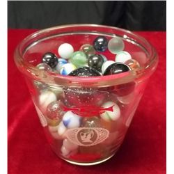 Glass Bowl w/Marbles