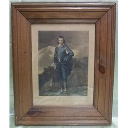 Older Lithograph Of Gainsborough's Blue Boy