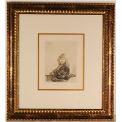 Self Portrait After Rembrandt by Amand Durand