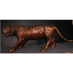 Life Size Tiger Bronze 91" in Length