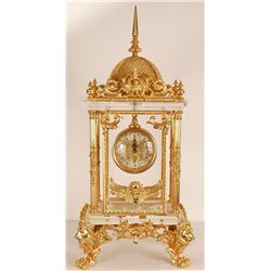 Glass and Gold Leaf Clock 30"Tall