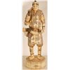 Image 1 : Hand Carved Japanese Bone Figure 30" Tall