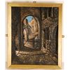 Image 1 : Framed Oil on Sculpted Composition of Holy Street in Jerusalem by Manobla (1930-1979)
