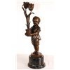 Image 1 : Bronze Boy With Pot of Flowers 20" Tall