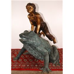 Leapfrog Bronze Statue 47"Tall