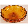 Image 1 : Amber Colored Glass Bowl 11" Diameter