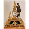 Image 1 : Bronze Lady WIth Clock on Marble Base
