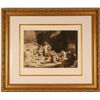 Image 1 : After Rembrant Etching of Christ Healing the Sick Large