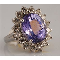 Tanzanite (10.67 ct) & Diamond (1.92 ct) Ring