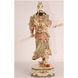 Hand Carved Bone Warrior 20"Tall
