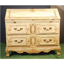 Country Style Ivory Secretary Desk