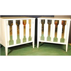 Pair - Large Vintage Mirrored Night Stands