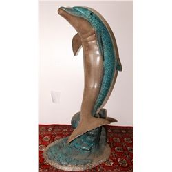 Bronze Dolphin Fountain 50"Tall