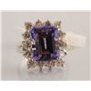Image 2 : Tanzanite  (8.03 ct) & Diamond (2.20 ct) Ring