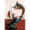 Image 1 : Sailfish Revenge Bronze Statue on Marble Base 41" Tall