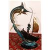 Image 2 : Sailfish Revenge Bronze Statue on Marble Base 41" Tall