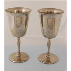 Pair of Silver Plated Goblets