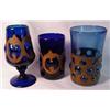 Image 1 : Iran, c.1976. Three cobalt glass blown into m...