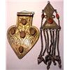 Image 1 : Lot of 2 pendants. The first is heart-shaped...