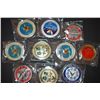Image 1 : Military Challenge Coin; Various Dates, Bases, People, Etc.; Lot of 10; EST. $20-60