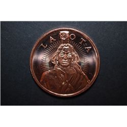 Lakota Copper Round; .999 Fine Copper 1 Oz.; EST. $5-10