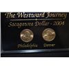 Image 1 : 2004 US Westward Journey Sacagawea $1 Set In Display Case; P&D Mints; EST. $3-6