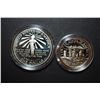 Image 2 : 1986-S US Liberty Commemorative Two-Coin Proof Set In Velvet Box; Ellis Island $1 Silver & Nation Of