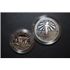 Image 2 : 1986-S US Liberty Commemorative Two-Coin Proof Set In Velvet Box; Ellis Island $1 Silver & Nation Of