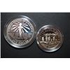 Image 2 : 1986-S US Liberty Commemorative Two-Coin Proof Set In Velvet Box; Ellis Island $1 Silver & Nation Of