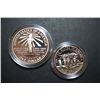 Image 2 : 1986-S US Liberty Commemorative Two-Coin Proof Set In Velvet Box; Ellis Island $1 Silver & Nation Of