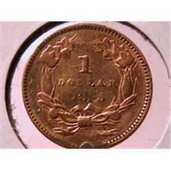 1855 $1 Gold Piece VF20