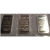 Image 1 : 3 ONE OZ .999 PURE SILVER JOHNSON MATTHEY BARS