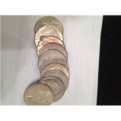 TEN MIXED DATE PEACE SILVER DOLLARS